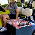 thumbnail image 3 of Renewold Golf Cart Seat Cover Soft Golf Blanket Accessories Suitable for EZGO Yamaha Club Cars and More 2-Seat Golf Cart, Tropical Hibiscus Pink Blue, 3 of 5