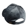 thumbnail image 4 of C.C Unisex Soft Velvet Crushable Blank Adjustable Baseball Cap Hat, Dark Gray, 4 of 4