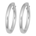 thumbnail image 2 of KoolJewelry Sterling Silver 3x20mm Round High Polish Hoop Earrings, 2 of 4