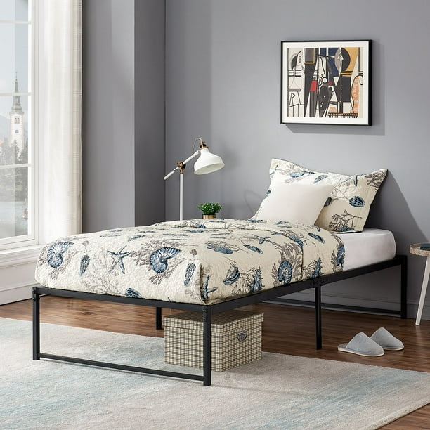 Metal Platform Bed Frame Twin Size, Does A Twin Bed Frames Need Slats