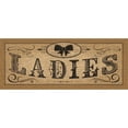 thumbnail image 3 of Pela Studio 24x12 Black Modern Framed Museum Art Print Titled - Le Restroom Burlap I, 3 of 5