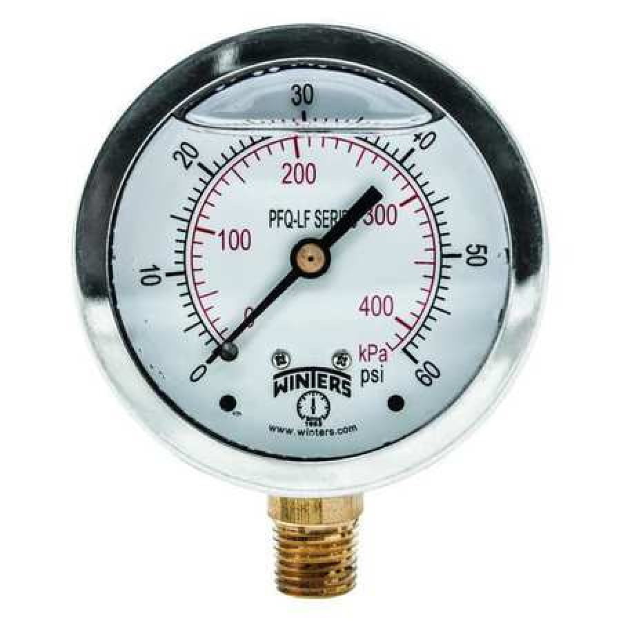 ASHCROFT 251009SW02BXLL160 Pressure Gauge,0 to 160 psi,2-1/2In 