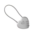 thumbnail image 2 of Heart Shaped Combination Lock, Small Cable Padlock for Luggage, Gym Locker and Backpack, 2 of 5