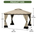 thumbnail image 3 of Uforic 10'x12' Outdoor Double Roof Gazebo Patio Tent with Steel Frame, 3 of 9