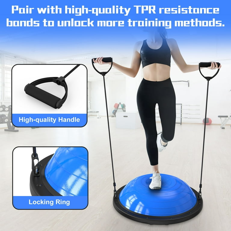 Half Balance Ball, 23in Half Ball Balance Trainer with Resistance