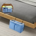 thumbnail image 5 of Yonrjhukm Hanging Bedside Shelf Storage Bag, Upper Bunk Bed Organizer with Pockets and Hooks, Space-Saving Fabric Caddy for Books, Remotes, and Essentials, 5 of 8