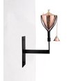 thumbnail image 2 of Amsterdam Wall Mount Oil Lamp - Modern Wall Sconce Torch with Matching Snuffer is Perfect as Landscape Lighting - 32oz Bowl with Fiberglass Wick will Burn for Over 15h! 2 Pack (Hammered Copper), 2 of 2