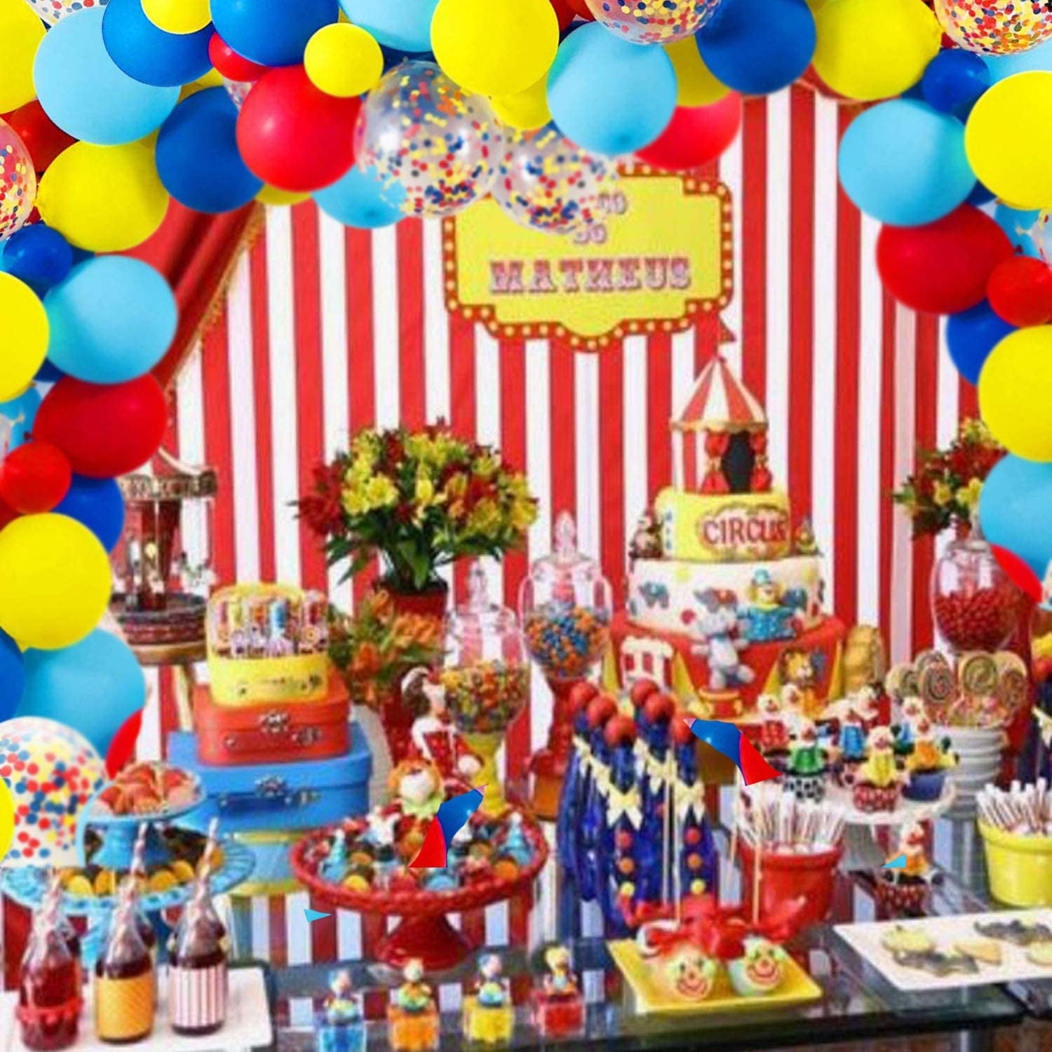 400x Ballons rouge / noir - Casino Carnival Balloon Festival Party Birthday  Halloween