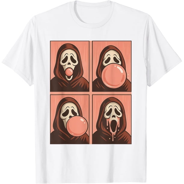 Camiseta divertida de Halloween con personajes y horror