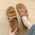 thumbnail image 4 of Mostsola Clogs for Women Cork Footbed Sandals Platform Mules Double Buckle Slip on Shoes Slippers, 4 of 9
