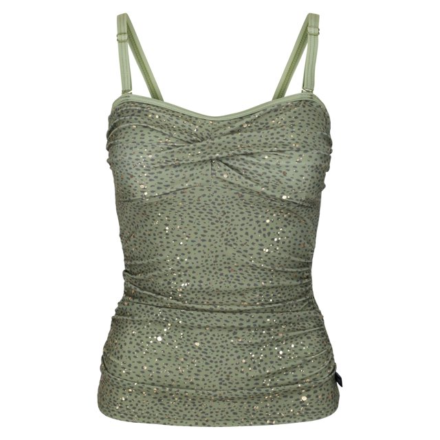 Regatta - Camiseta de Tankini Aceana II Abstracto para Mujer (Verde Campo)