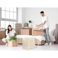 thumbnail image 6 of Unique Bargains Foldable Clothes Storage Bags with Handles Beige 23.5*19.5*11in, 6 of 7