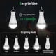thumbnail image 2 of USB Rechargeable LED Light Bulbs, Afoskce Portable Camping Light with Remote Timer, 5 Lighting Modes, with Hook, 1500mAh Smart Light Bulbs for Emergen, 2 of 4