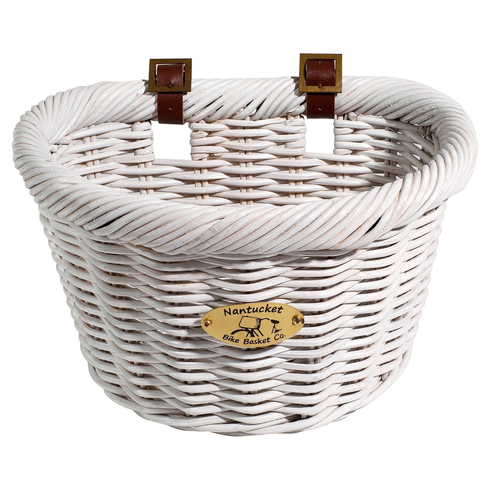 Nantucket Bicycle Basket Co. Cruiser (Adult DShape, White) Walmart