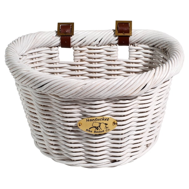 Nantucket Bicycle Basket Co. Cruiser (Adult DShape, White) Walmart