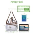 thumbnail image 2 of MAY TREE Bolsa transparente para eventos en estadios Bolsa de almuerzo transparente de 12 × 6 × 12 con correas reforzadas para el trabajo y eventos deportivos, 2 of 5