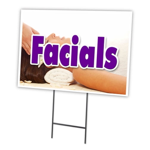SignMission C-1824-DS-Facials 18 x 24 in. Facials Yard Sign & Stake