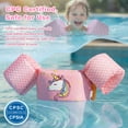 thumbnail image 4 of MoKo Swim Vest for Kid 20-50 lbs, Swimming Arm Floaties  Water Wings for 2-7 Years Old, Pink, 4 of 7