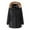 Black, variant on Baberdicy Lady's Coat Women's Winter Coat Hooded Warm Quilted Thicken Jacket with Trim Plus Size Tops Black