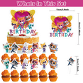 thumbnail image 4 of 30 PCS For Super Kitties Theme Birthday Party Decorations Set,with 5*3ft Birthday Backdrop Decorations,16 Balloons,13 Cupcake Toppers,All in One Party Supply Set, 4 of 5