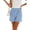 Sky Blue#W0506&02, variant on Garbnen Plaid Shorts for Women Elastic Waist Wide Leg Shorts Women Casual Summer Beach Travel Color Block Baggy Lightweight Going Out Women Short with Pockets Red S