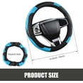 thumbnail image 6 of Car Steering Wheel Cover, 15 Inch Carbon Fiber Leather Full Surround Steering Wheel Protector, Anti-Slip Breathable Elastic Wheel Cover, Universal Car Interior Accessories for Most Vehicles, Red, 6 of 8