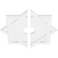 thumbnail image 2 of 30"OD x 5"ID x 16 1/2"C x 1"P Axel Architectural Grade PVC Contemporary Ceiling Medallion, Two Piece, 2 of 11
