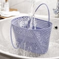 thumbnail image 5 of LEFXSMR Handheld Shower Basket, Reinforced Shower Caddy Portable for Toiletries, Bathroom Caddy for Dorm Gym Beach Swim Camping, Purple, 5 of 7