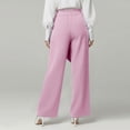 thumbnail image 5 of Palazzo Pants for Women Asymmetrical Wrap Button Wide Leg Pants with Pockets Plus Size Fashion Clothing, 5 of 7