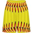 thumbnail image 3 of NICKSUN Shorts de Pyjama Amusants pour Hommes, Bas de Pyjama Doux avec Poches, Jaune Baseball, 5TG, 3 of 6