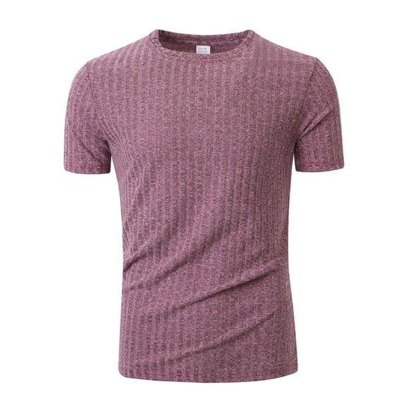 Enridrech Men's Slim Tshirt Crew Neck Short Sleeve T Shirt Textured Casual Summer Tee Fashion Comfort Tops for Men