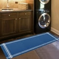 thumbnail image 2 of Kitchen Mat Rug 1 PCS Solid Color Navy Blue Runner Rug Anti-Fatigue Comfort Memory Foam Standing Mat Non-Slip Floor Door Mat for Bathroom Bedroom 16x47in, 2 of 6
