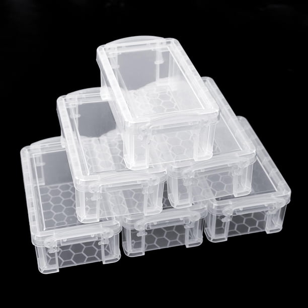 Caja de Almacenamiento testyu Pequeña Plástica Apilable Paquete de 6