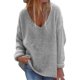 thumbnail image 3 of Suéter de otoño de moda, cómodo suéter de punto, informal, holgado, para mujer, combina con todo, 3 of 5