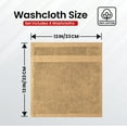 thumbnail image 3 of 4 Pack Premium Sand Wash Cloth and Face Towels, 13x13 100% Cotton - Infinitee Xclusives, 3 of 12