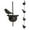 Black, variant on COFEST Mobile Birds On Cups Rain Chain 8FT,Mobile Bird Outdoor Rain Chain Outdoor Decoration Hanging Chain Black
