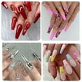 thumbnail image 4 of Dsseng 900pcs Full Cover French Nail Tips  Soft Gel Nail Tips  3 Styles Acrylic Fake Nails, 4 of 6
