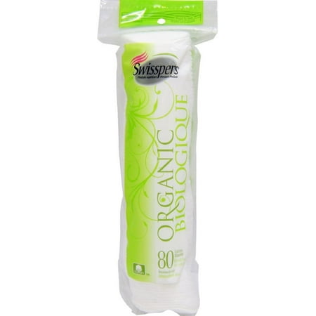 Swisspers Organic Cotton Rounds 80 Each (Pack of 2)