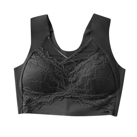 

PMUYBHF Strapless Bras for Women Large Bust Push up Women s Summer Comfortable and Sports Back Thin Traceless and Rimless Bra Racerback Bras for Women Sports Bra