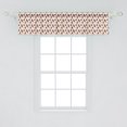thumbnail image 2 of Ambesonne Honeycomb Valance Pack of 2, Modern Geometric Style, 54"X12", Pale Pink and Pale Brown, 2 of 2