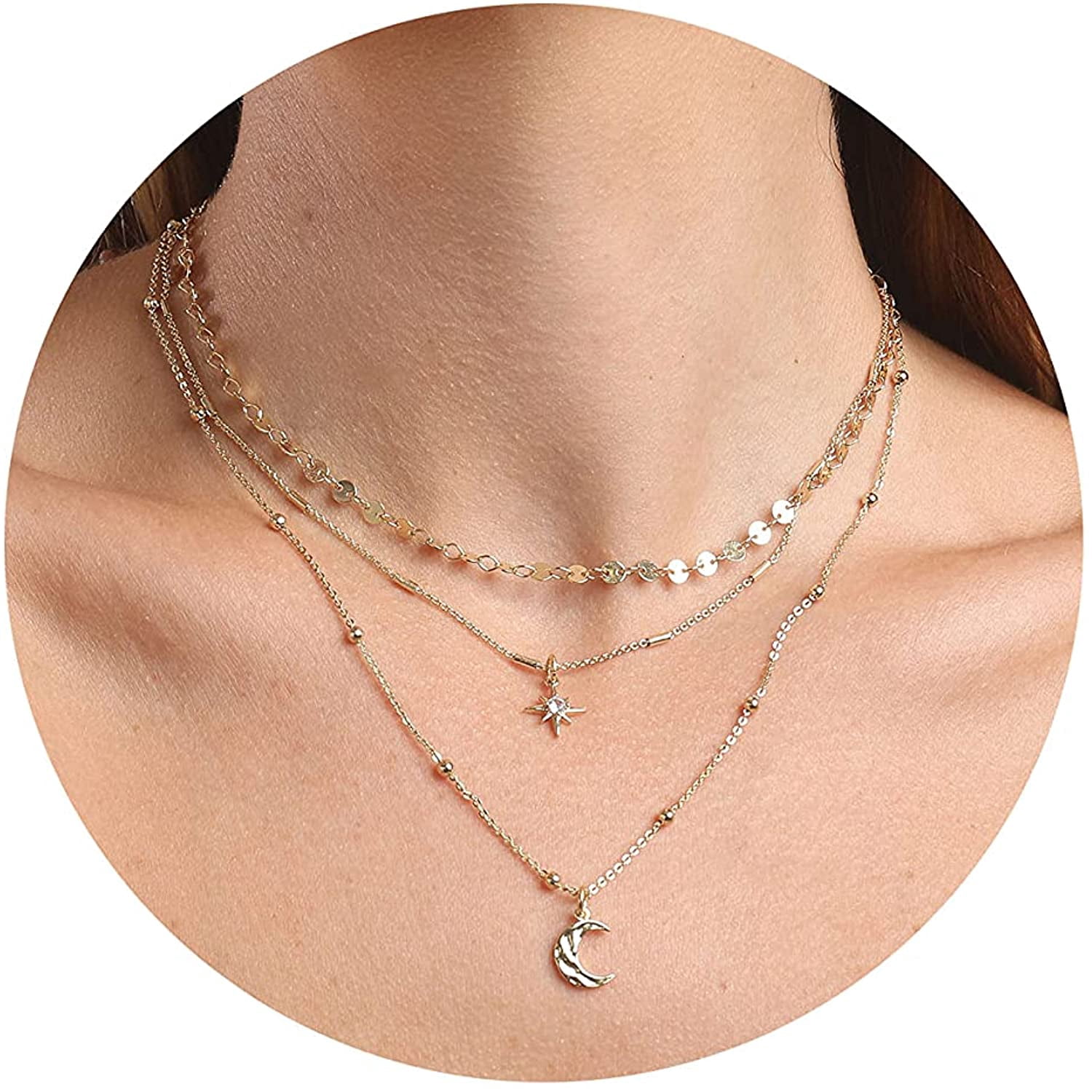 14K Gold Plated Layered Necklace for 