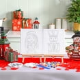 thumbnail image 4 of Kit de pintura Zhanmai, 112 unidades, cascanueces navideños con caballetes, 4 of 7