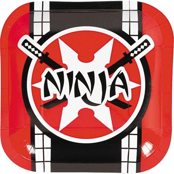 Ninja Warrior Dessert Plates - Party Supplies - 8 Pieces