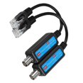 thumbnail image 1 of Transmetteur Coaxial Réseau, 1 Paire 10/100Mbps 1CH Passif IP Réseau Passif Rallonge Ethernet sur Coaxial Câble Coaxial vers Ethernet Adaptateur pour Caméra IP NVR, 1 of 7