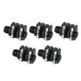 thumbnail image 1 of 5Pcs 6.35mm 4P Stereo Socket 6.5mm Input Plastic Electric Guitars Jack Socket Replacement For Microphone, 1 of 8