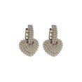 thumbnail image 5 of Fashion Jewelry Sweet Love Full Pearl small hoop 14K gold Earrings Elegant Women Wedding Party Earrings, 5 of 5