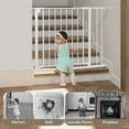 thumbnail image 4 of Baby Safety Gate, Baby Gates for Top Stairs Doorway, 29.5''- 40.5''Wide Pressure Mount, White, 4 of 10