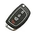 thumbnail image 3 of 4 Buttons Uncut Blank Flip Replacement Key Fob Case fit for Hyundai Sonata Santa Fe Key Fob Cover, 3 of 4