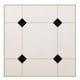 KD0309 12,25 x 1,5 Po 5e Avenue Carrelage de Sol en Vinyle Noir et Blanc Peel & Stick - 30 Pièces – image 1 sur 1