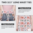 thumbnail image 6 of Pioneer Flower Floral Print Pattern Apron for Women and Men, Cotton Linen Waterproof with Pockets, Adjustable, 33x27 Inch for Kitchen, Gardening, BBQ, Salon, 6 of 6